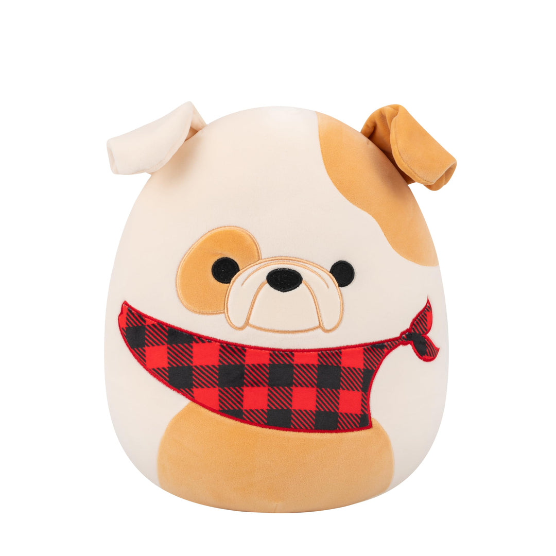 Squishmallows SQCR08585 - Brock die Bulldogge mit Bandana 30 cm, offizielles Jazwares Plüsch, superw