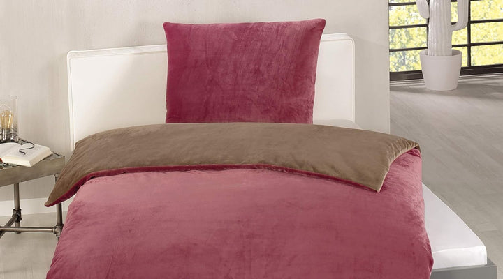 Gözze - Wendebettwäsche, Cashmere-Feeling, Bettbezug: 135 x 200 cm, Kissenbezug: 80 x 80 cm, Mikrofa