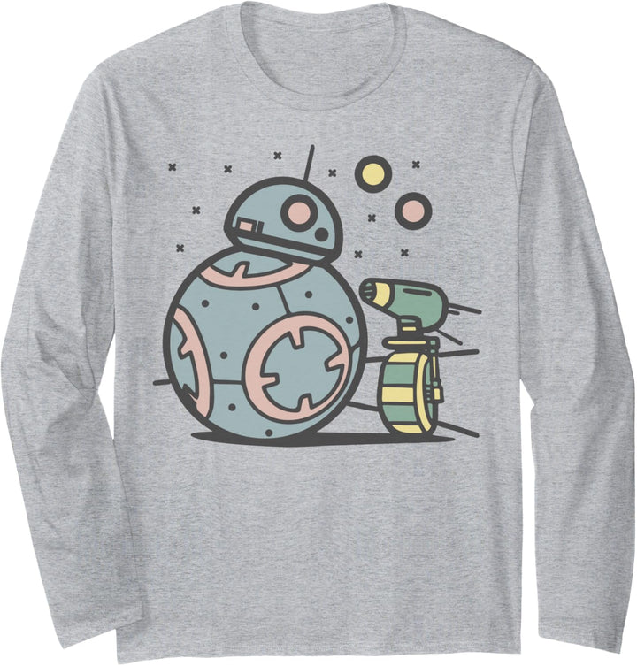 Star Wars: The Rise Of Skywalker BB-8 & D-O Cartoon Langarmshirt
