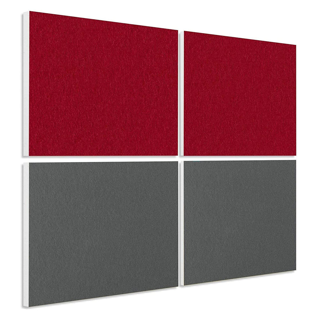 platino24 Schallabsorber COLORE aus Basotec G+ I Akustikpaneele mit Akustikfilz I 4 Wand-Paneele in