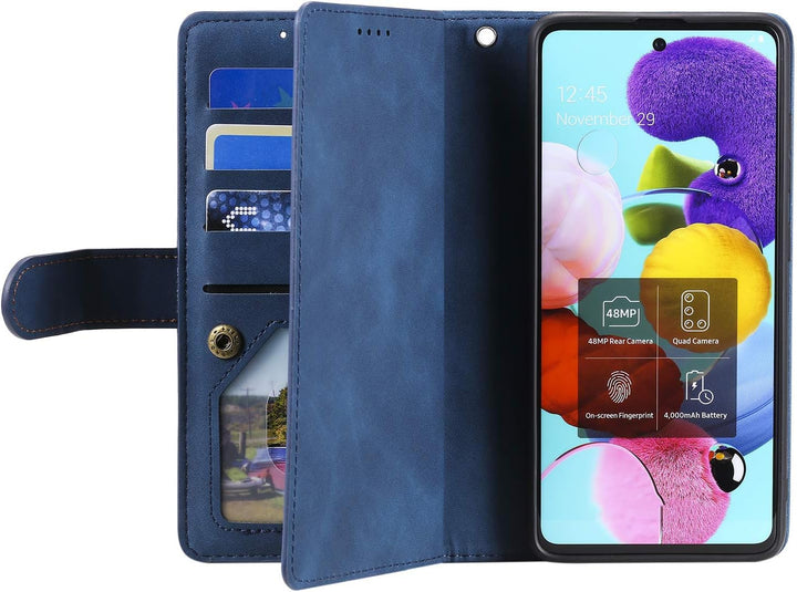 VEEMOS Handyhülle für Samsung Galaxy S21 FE hülle Klappbar Handytasche Schutzhülle Klapphülle mit St