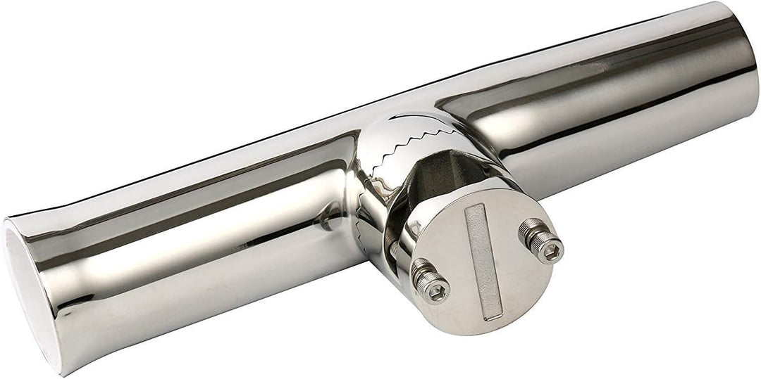 FreeTec 2× Edelstahl Rutenhalter Angelrutenhalter für Rails 25mm bis 32mm 25mm-32mm, 25mm-32mm