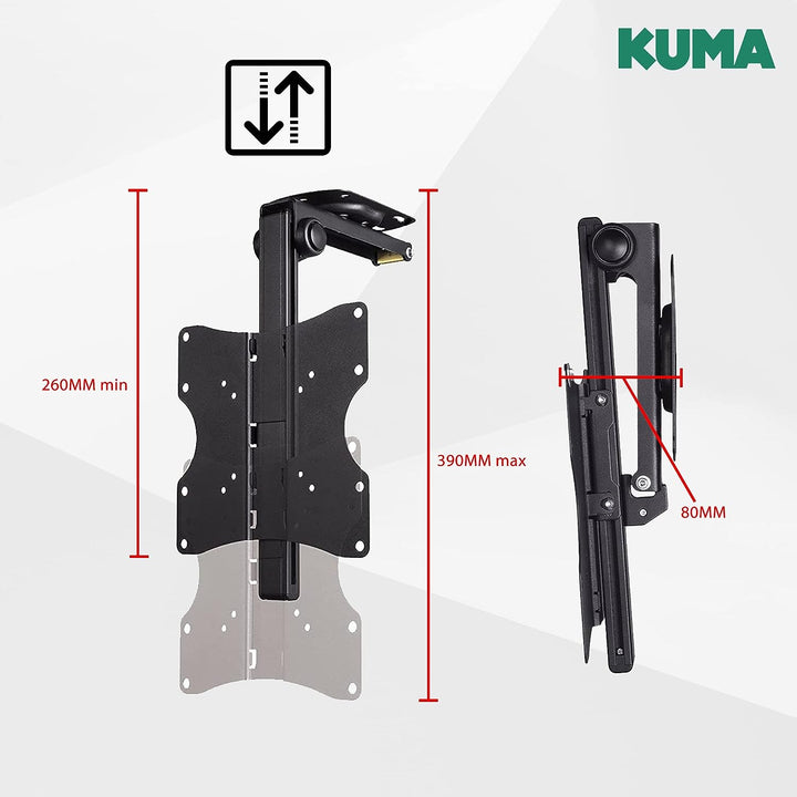 KUMA TV Halterung – Tilt Swivel Down VESA Halterung für Kurven- und Flachbildfernseher – Universal F