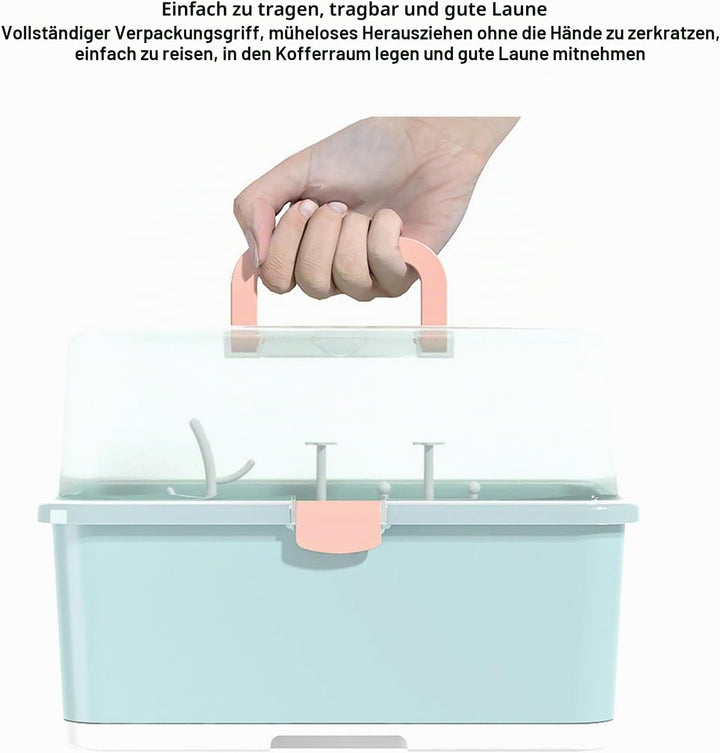 Babyflaschen-Wäscheständer, Aufbewahrungsbox, Organizer mit Staubschutzhülle für das Zuhause von Bab