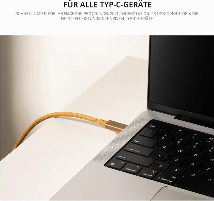 Native Union Type-C Belt Kabel Pro - 240 W USB-C auf USB-C 2.4m Ultrastarkes Ladekabel kompatibel mi