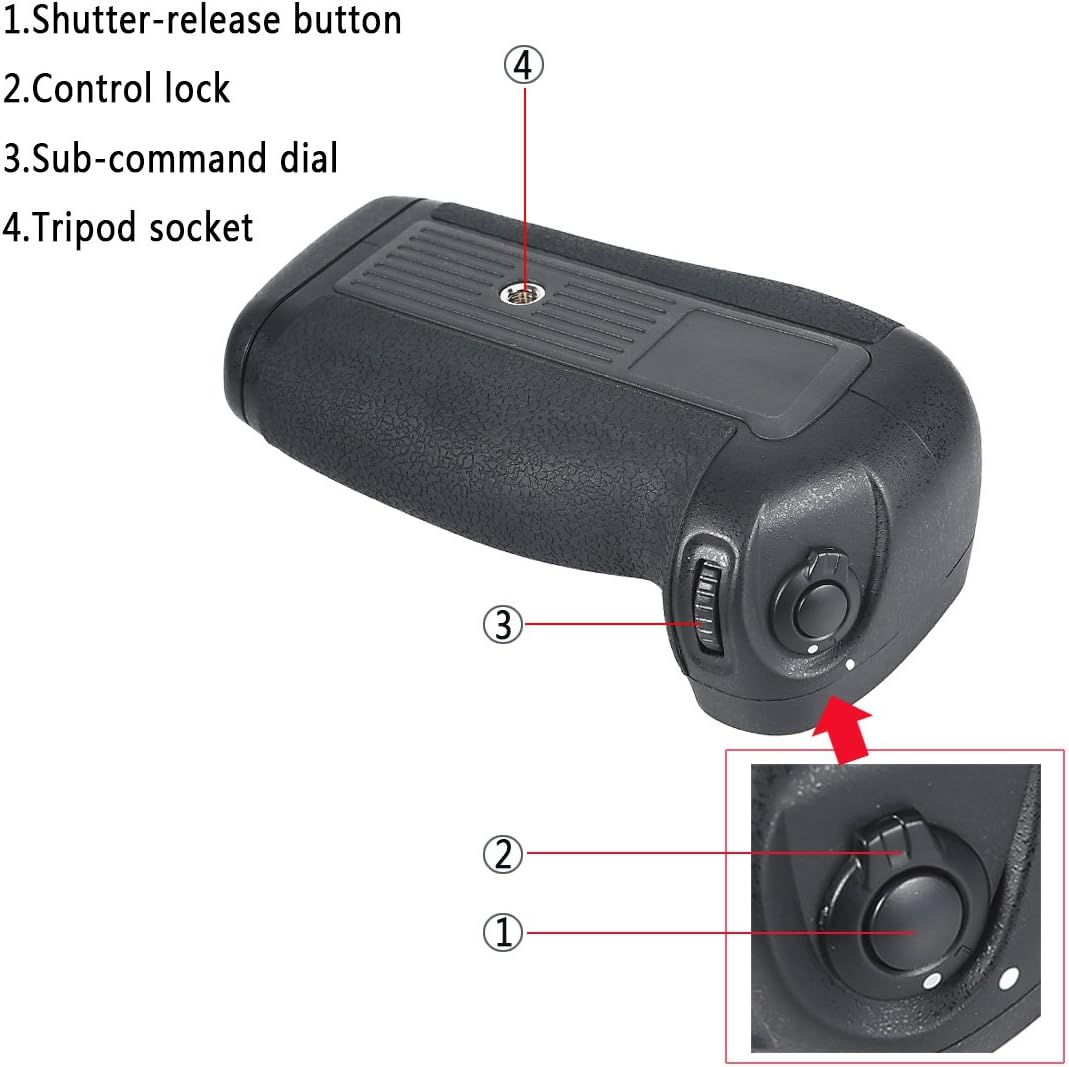 DSTE 2X EN-EL15 Batterie + USB Ladegerät with MB-D16 Batteriegriff Kompatibel für Nikon D750 DSLR Di