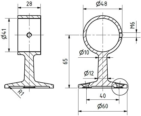 2 Endkappen und 7 Seilträger "Edelstahl matt" für 40mm Handlaufseil 2 Endkappen & 7 Seilträger, 2 En