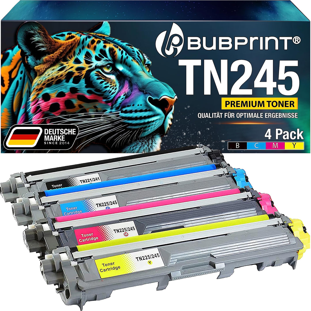 TN241 TN245 4 Toner kompatibel als Ersatz für Brother TN-241 TN-245 für MFC-9332CDW DCP-9022CDW MFC-