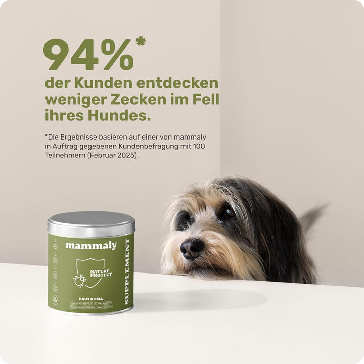 mammaly 12-in-1 Bierhefe Leckerli für deinen Hund - Super Nature Protect 60 Snacks (175g) - mit u. a