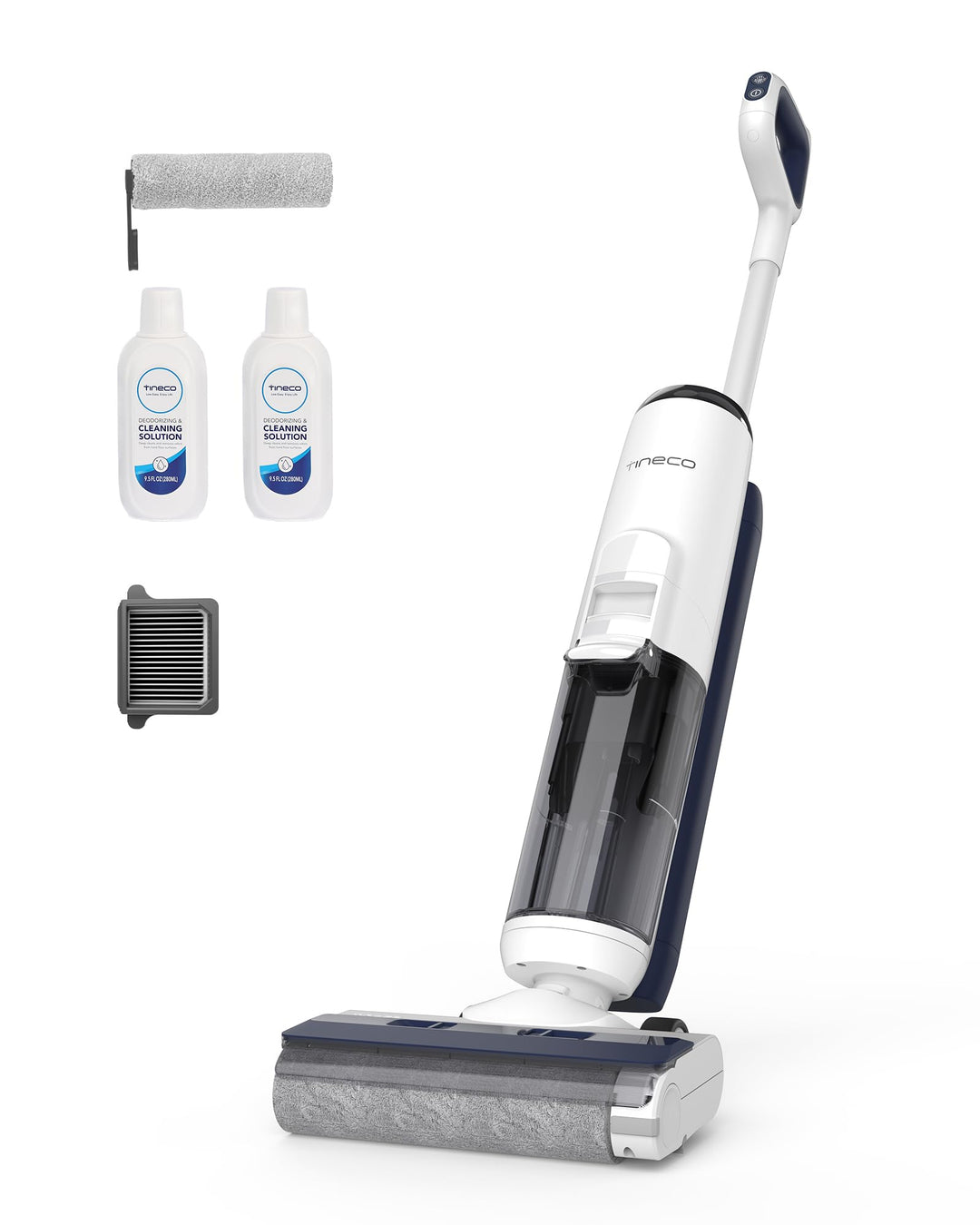 Tineco iFLOOR 5 Breeze Complete Nass Trockensauger, EIN-Schritt-Reinigung für Hartböden, Kantenreini