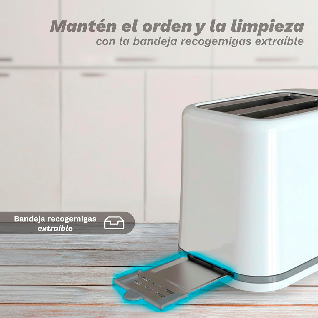 Grunkel - TSB-EASYTOAST - Double slot toaster with electronic 6-stage browning control - Shut-off fu