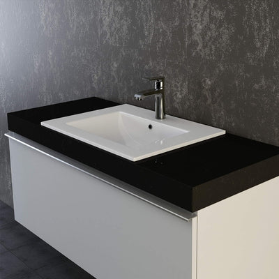 VILSTEIN© Keramik Einbau-Waschbecken Einsatz-Waschbecken Waschtisch Becken Handwaschbecken 62 cm 60