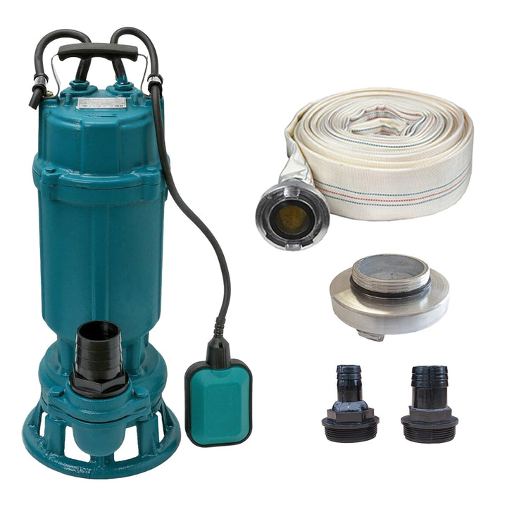 IBO Furiatka 1100 Tauchpumpe mit Zerkleinerer Set, 1100 Watt, 350 l/min, Grauguss und Edelstahl, Ink