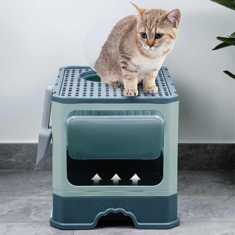 Katzentoilette gross Katzentoilette mit Deckel, grosse faltbare Katzentoilette mit Schublade und Sch
