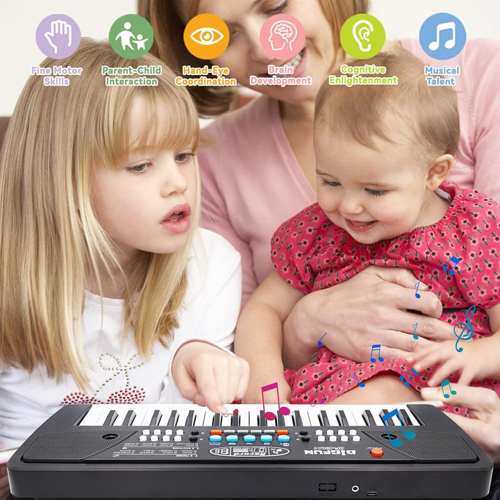 37 Tasten Kinder Klavier mit Mikrofon,Klavier Keyboard Kinder,Einführendes Musiktraining,Elektronisc