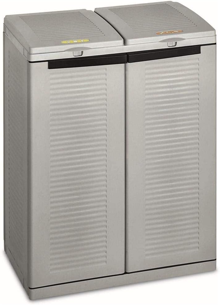 Terry, Ecocab 2 , Schrank zum Mülltrennen, für den Innen- und Aussenbereich, 2 separate Fächer - 68x