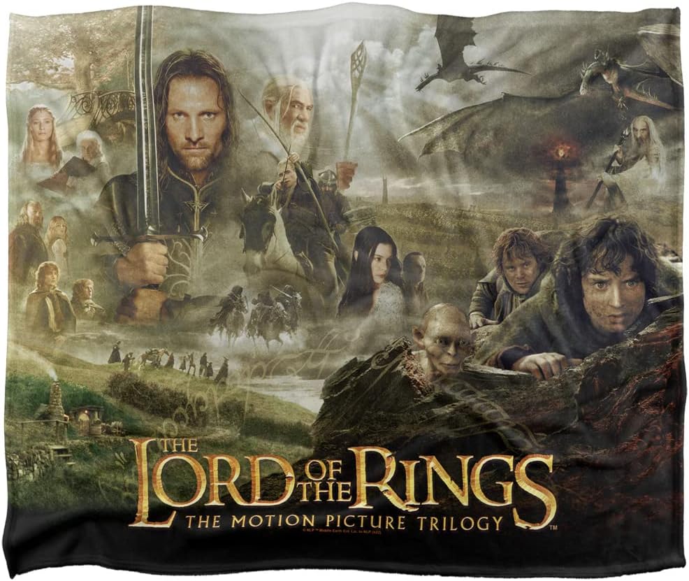 Lord of THE RINGSDer Herr der Ringe Seidige Kuscheldecke, Optimalweich, 152 x 127 cm