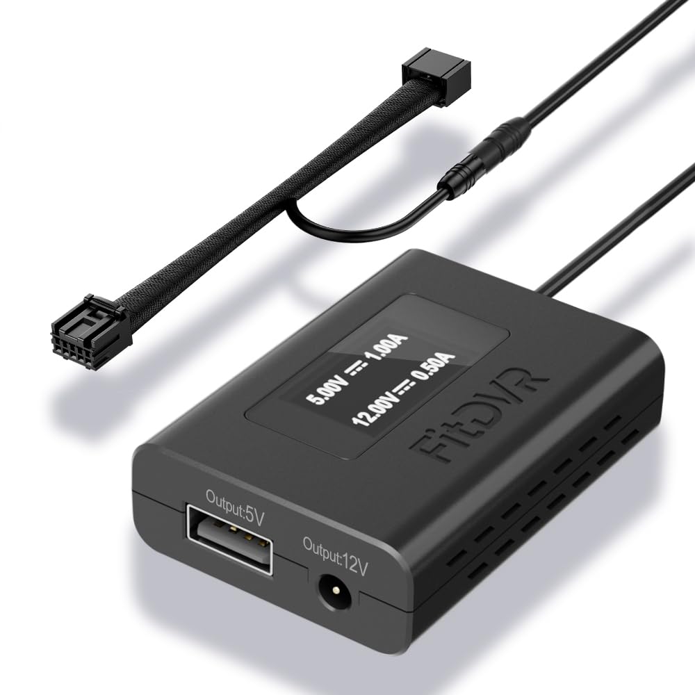 FitDVR Dash Cam Netzteil (5-Pin) für Mazda CX-5, MX-5, Mazda 3, Mazda 6 mit Auto-Dimmspiegel, LED-Di
