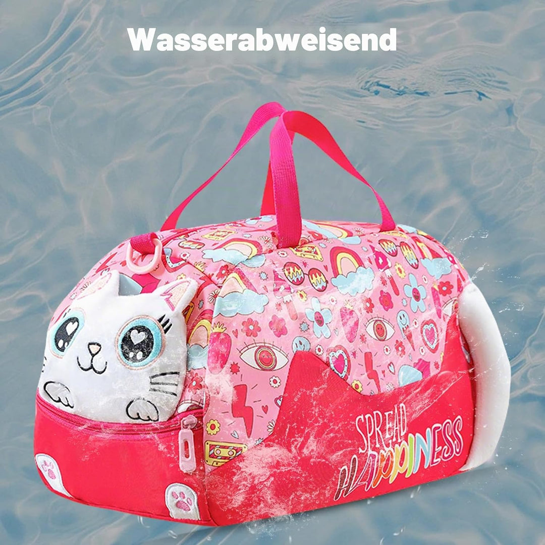 Suweir Sporttasche Kinder Schwimmtasche Jungen Wasserdicht Badetasche Weekender Reisetasche Übernach