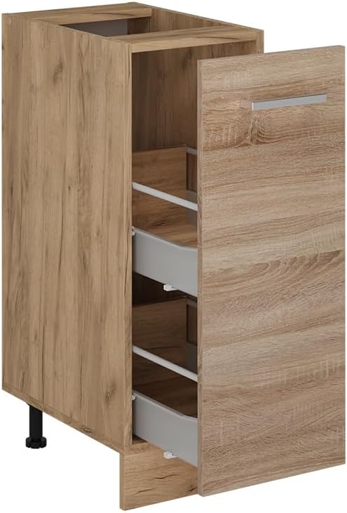 Vicco Apothekerschrank R-Line, Sonoma, 30 cm ohne Arbeitsplatte, zur freien Kombination innerhalb mo
