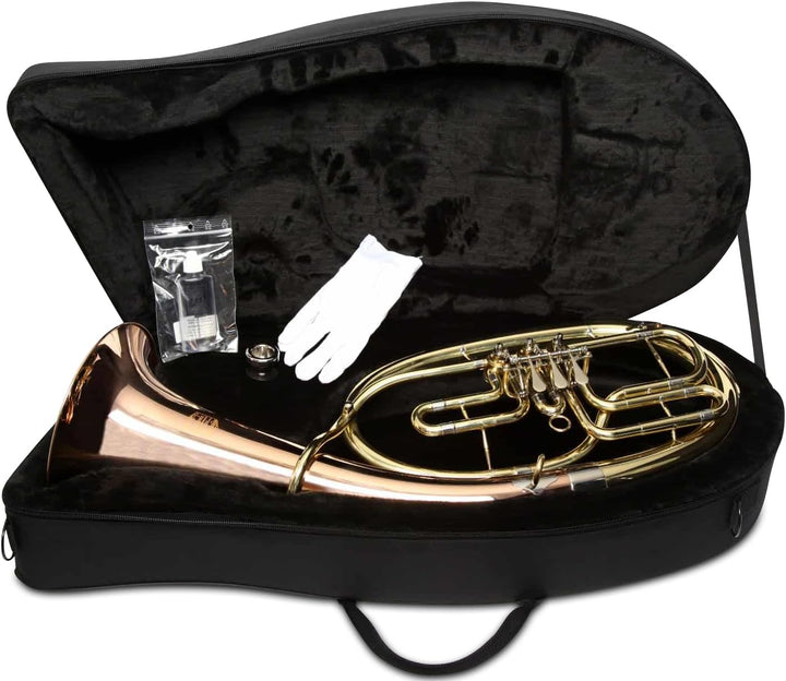 SYMPHONIE WESTERWALD® Tenorhorn/Tenor Horn in Goldmessing, Minibalgelenk, inkl. Luxus-Hartschalenkof