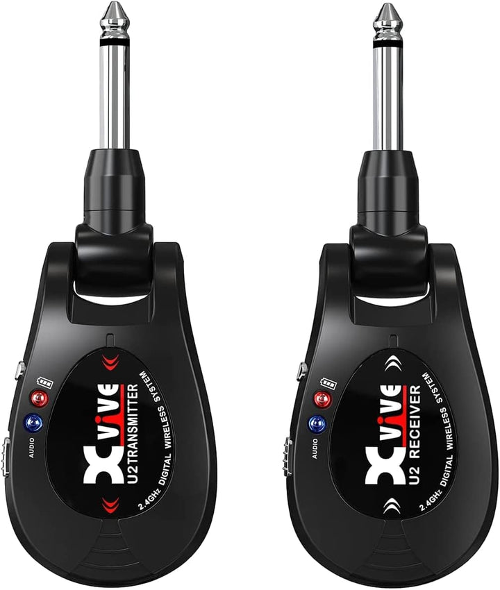 Xvive U2 Drahtloses Gitarren system 2,4 GHz Wireless Gitarren Sender Empfänger für E-Gitarre, Bass,