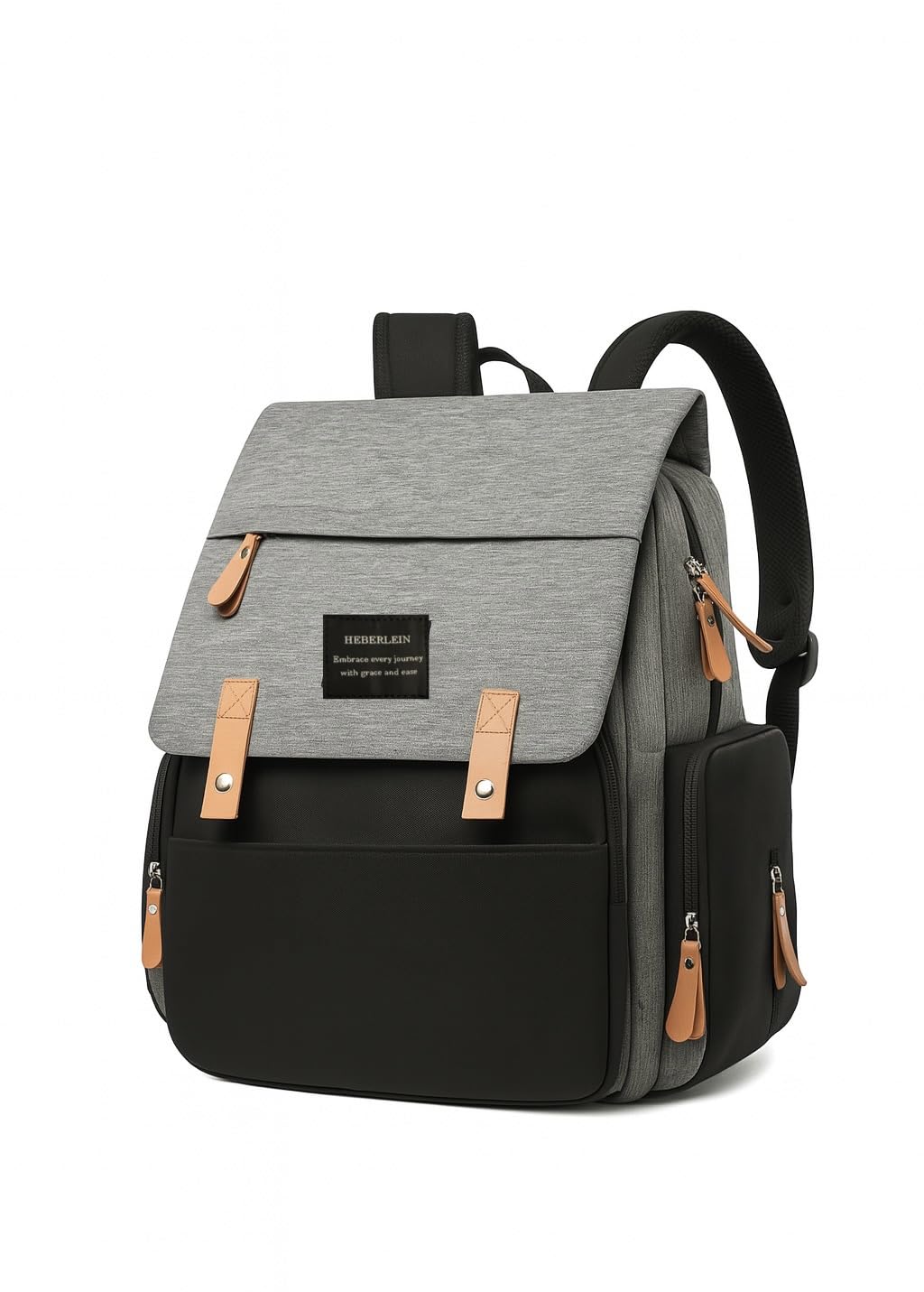 Heberlein Prestige Baby Wickelrucksack - grosse Wickeltasche für Mama & Papa, wasserabweisend mit vi