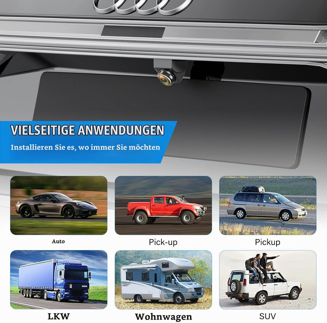 HD Rückfahrkamera, AHD/CVBS 720P Rückfahrkamera Auto, 360° Einstellbare Universal Rück fahrkamera, M