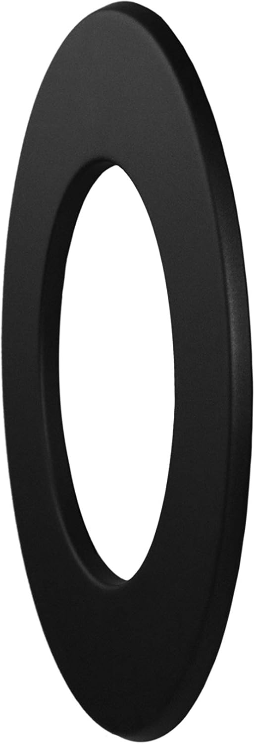 LANZZAS Ofenrohr Wand-Rosette mit 50 mm Rand, für den Durchmesser DN 130 mm, Farbe: schwarz - weiter