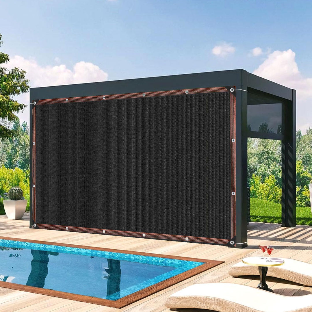 Sonnensegel 2x5 m Garden Shade Net,90% UV-Beständiges Terrassendach Sonnenschutz,Schwarz Schattennet