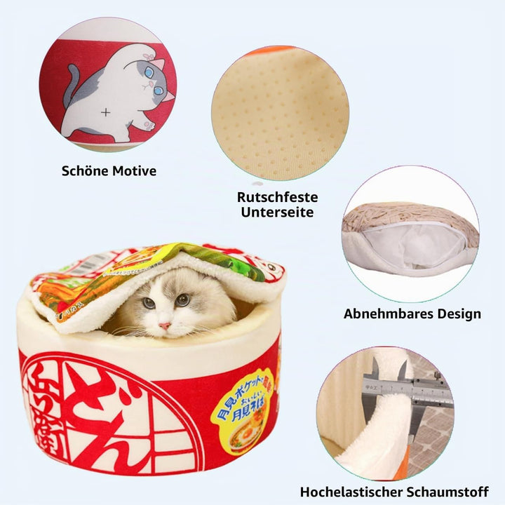 ZHUIYIWIN Katzenhöhle, Katzenbetten, Kuschelhöhle für Kätzchen, Bequemer Schlafplatz für Katzen Welp