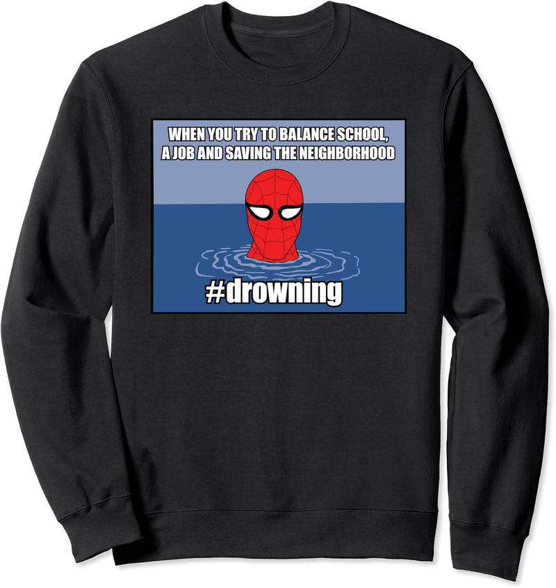 Marvel Spider-Man Drowning Meme Sweatshirt
