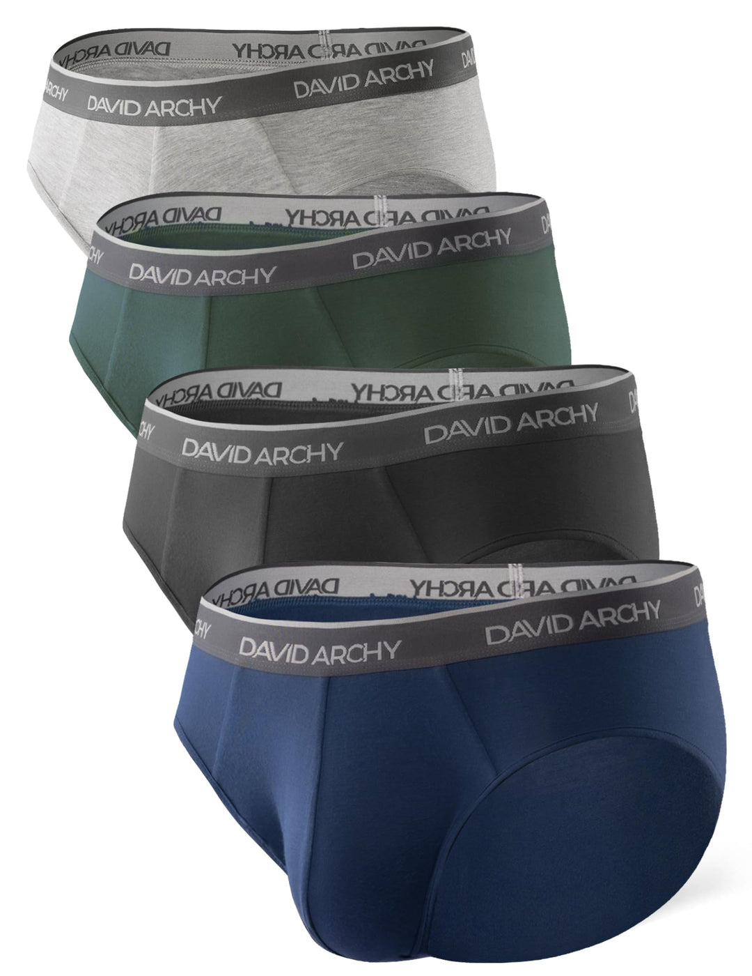 DAVID ARCHY Herren Slips Mehrpack Unterwäsche 4-Wege-Stretch Unterhosen Slip Ultraweich Atmungsaktiv