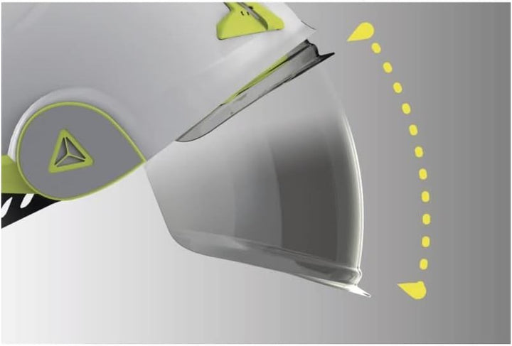 Bauhelm Typ Helm Dynamisches Design Sport ABS versenkbares Visier Kopf 53-64cm Rotor dielektrische D