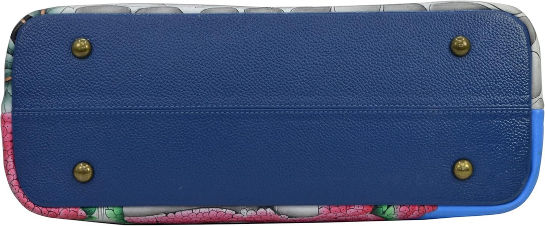 Anna by Anuschka Damen Satchel Shoulder Handbag echtes Leder Magisches Griechenland, Magisches Griec
