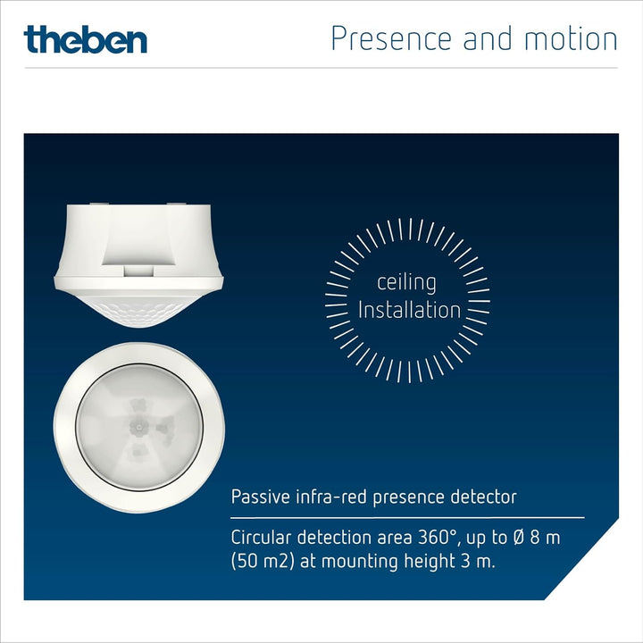 Theben 1030550 theMova S360-100 AP WH - Bewegungsmelder Passiv-Infrarot - PIR - 360°