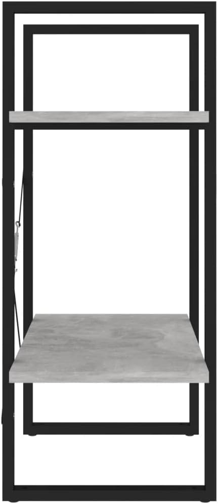 homiuse Metallregal Betongrau Leiterregal 60x30x70 cm BüCherregal KüChenregal Wand Kinder BüCherrega