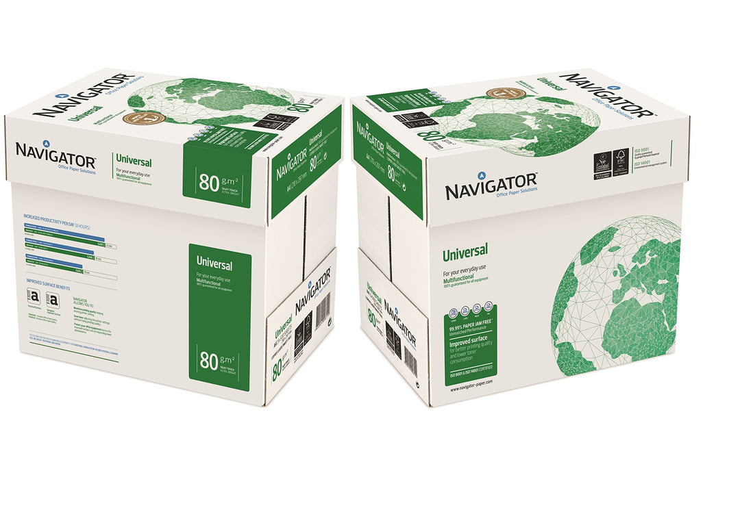 Navigator Universal-Papier, A4, 80 g/m² 10x Reams (5,000 Sheets) - 1x Box 10x Reams (5,000 Sheets) -