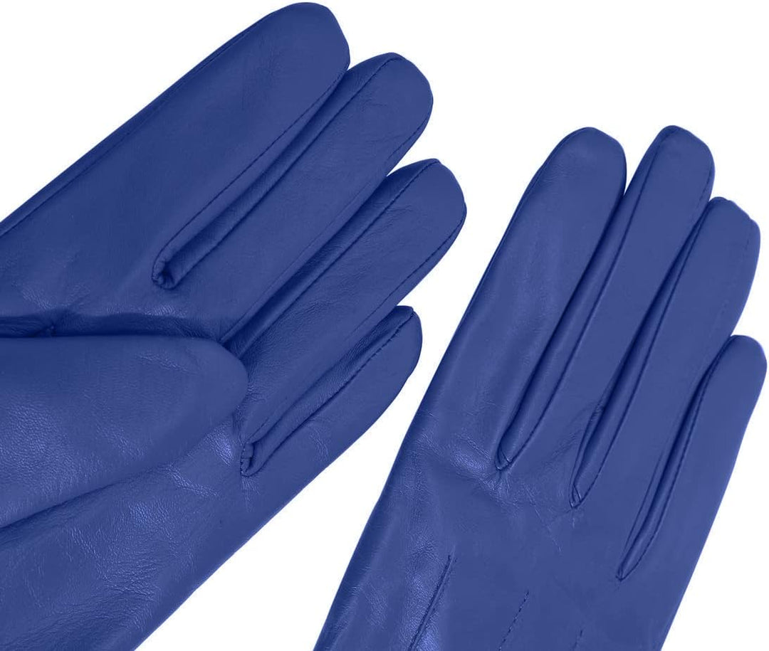 Harssidanzar Damen Lederhandschuhe Winter Warmes Kaschmirfutter Touchscreen Vintage Finished GL017EU