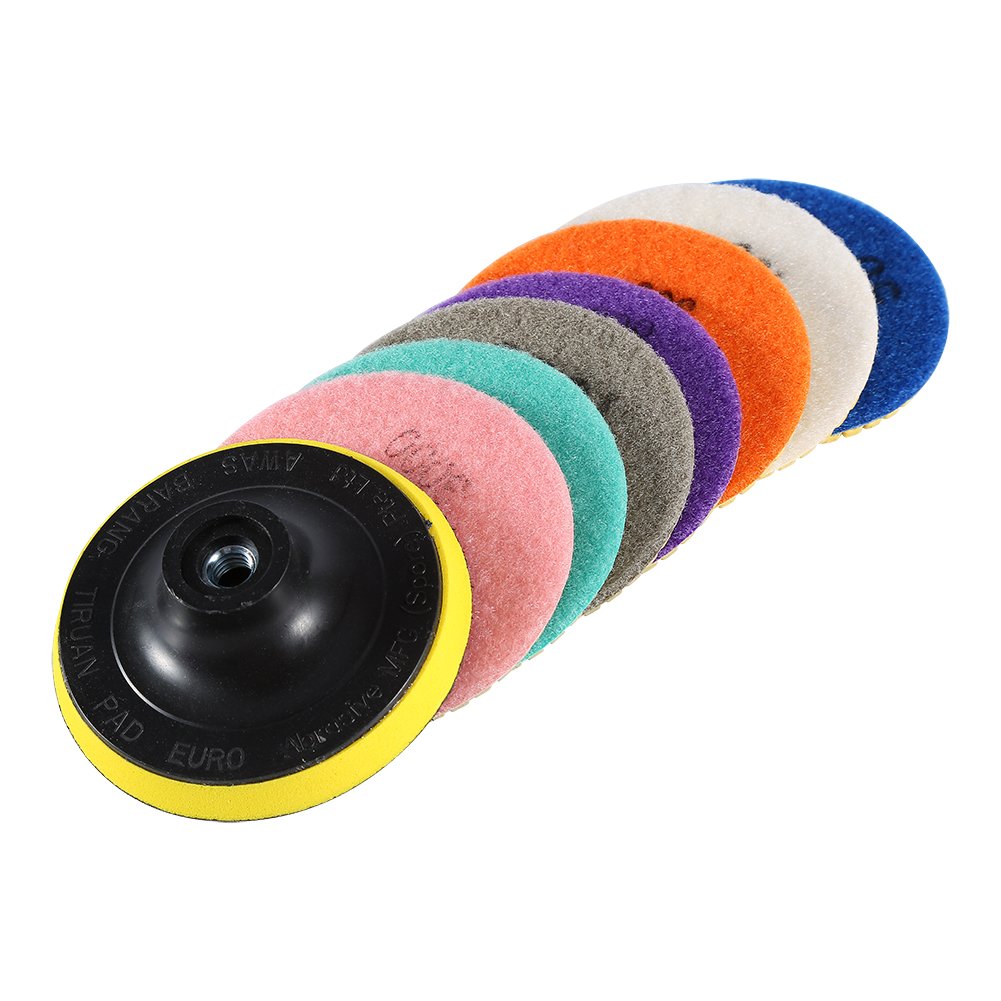 8pcs 100mm Diamant Polieren Pads Disc Granit Marmor 50/100/300/800/1500/2000/3000 (7 Schleifscheiben