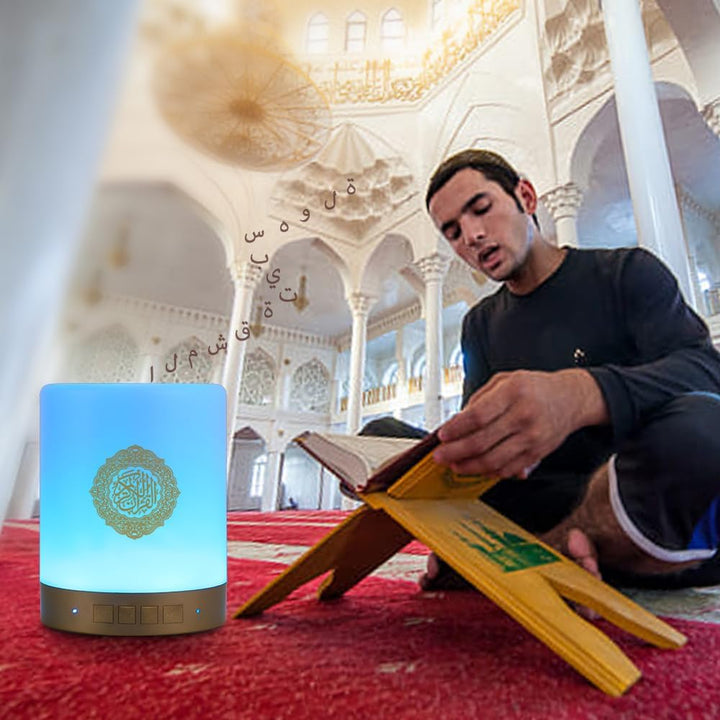 Al salama Quran Lautsprecher Lampe, Tragbare LED Bluetooth Touch Nachtlicht mit Fernbedienung &APP,