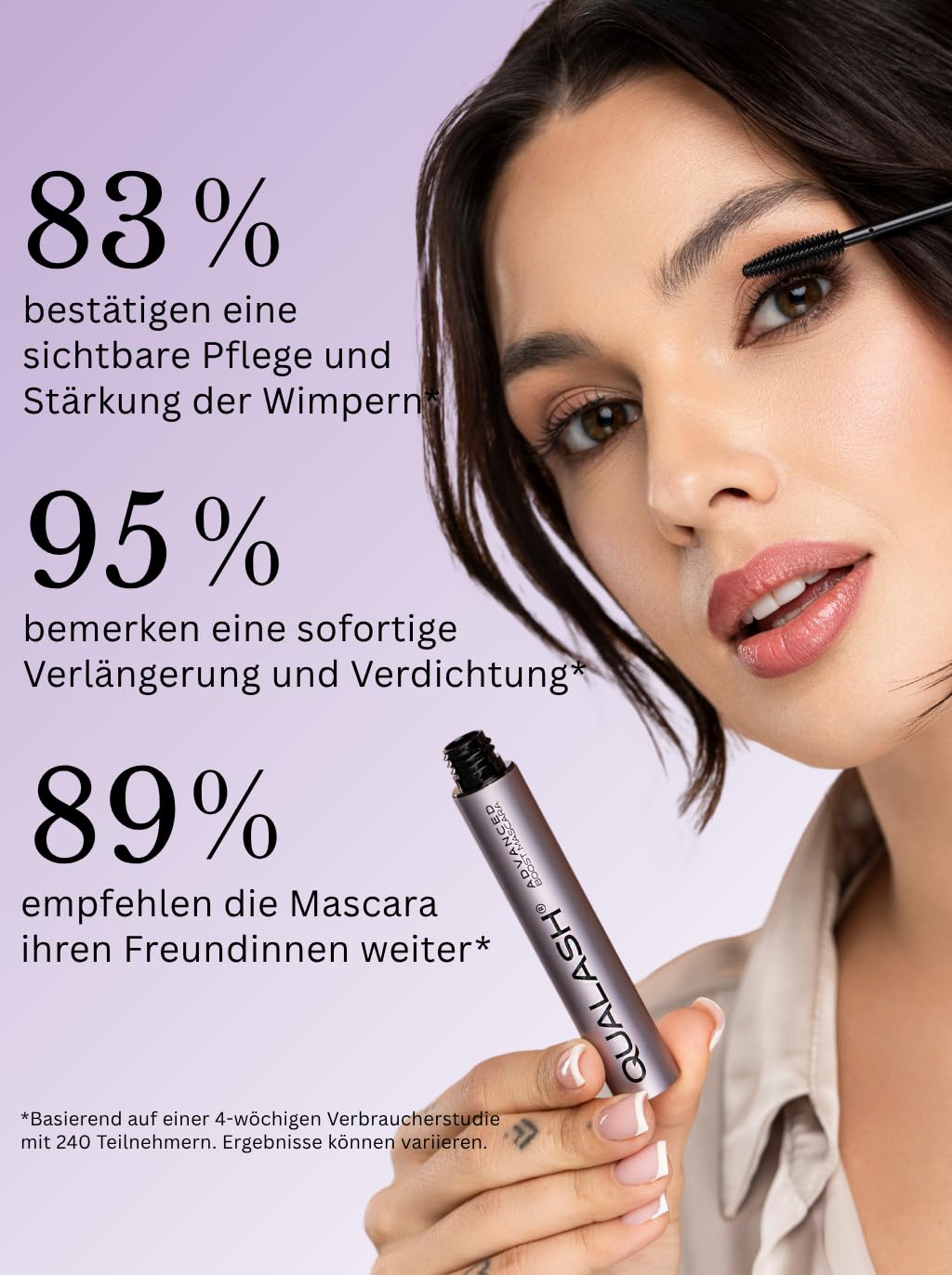 QUALASH® Mascara Duo Set mit Wimpernserum-Effekt – Volume Max & Curl & Lift (2×10 ml) | Schwarze Wim