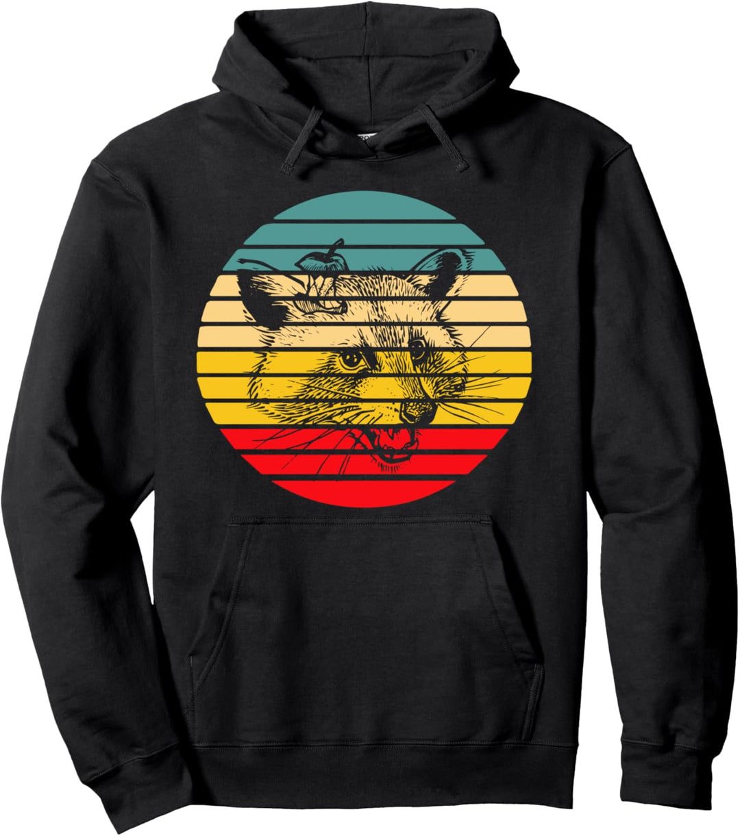 Waschbär Retro Vintage Style Pullover Hoodie