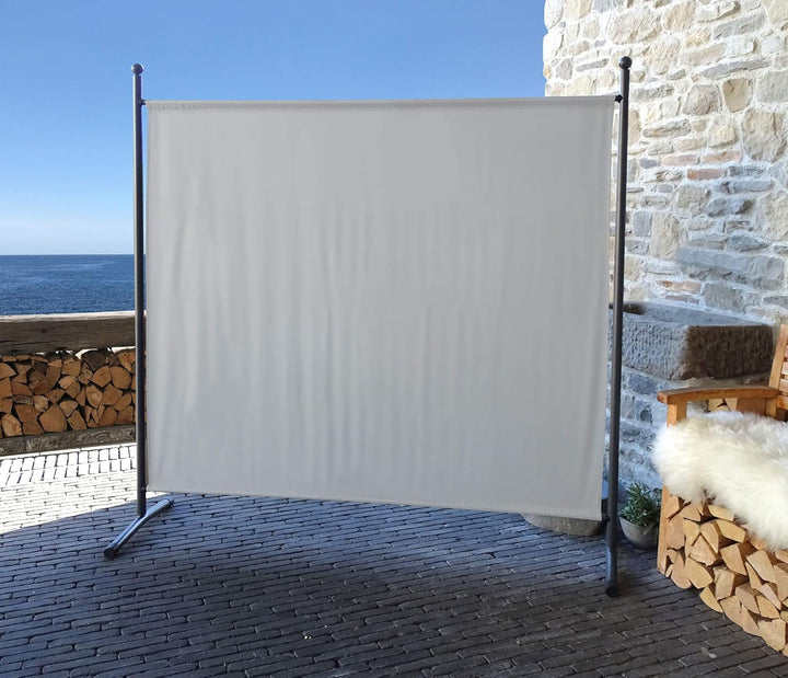 QUICK STAR Paravent 180 x 178 cm Stoff Raumteiler Gross Garten Stellwand Trennwand Balkon Sichtschut
