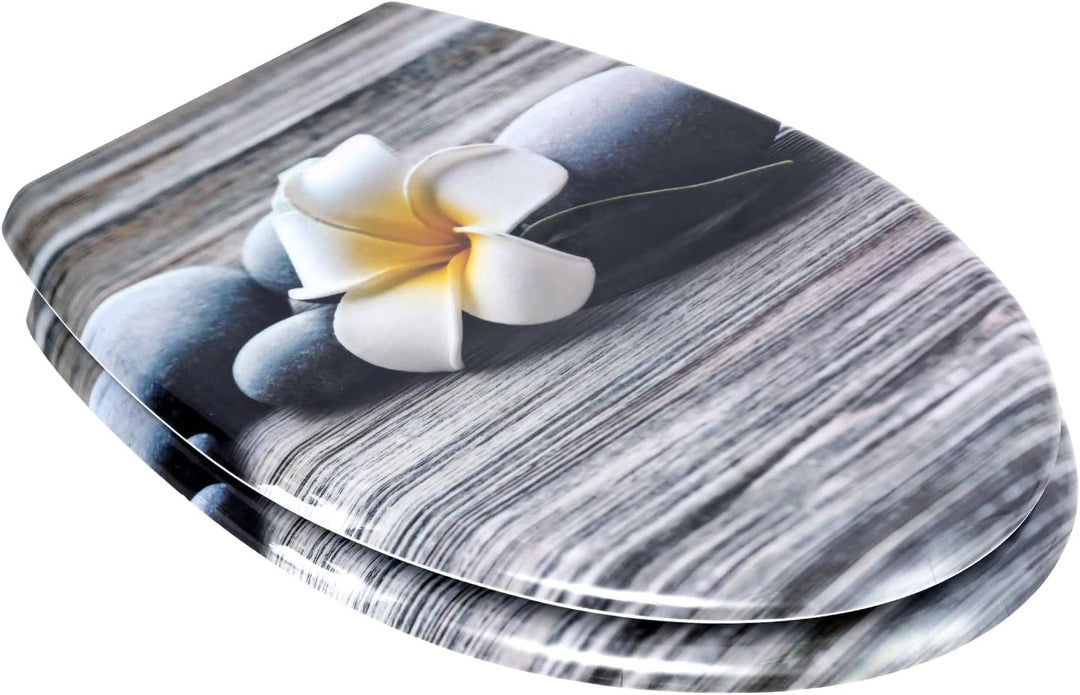 WOLTU WC Sitz mit Absenkautomatik,Toilettensitz Motiv, Toilettendeckel aus Duroplast, Stable Klodeck