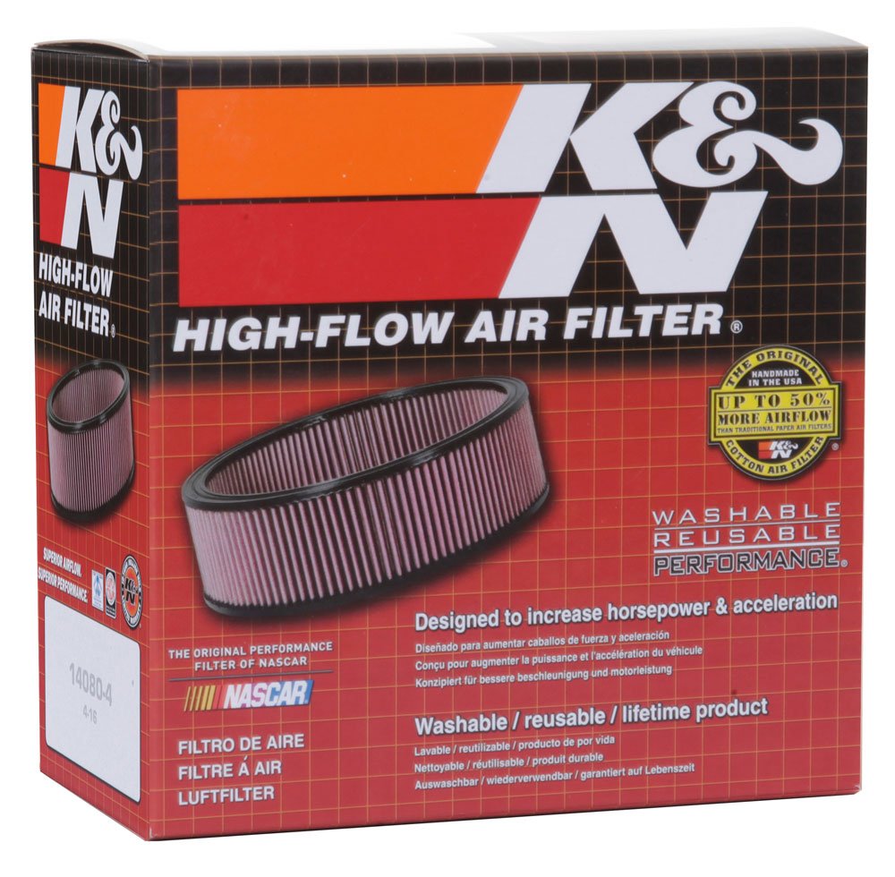 K&N E-3180 Waschbarer und wiederverwendbarer KFZ Custom Luftfilter