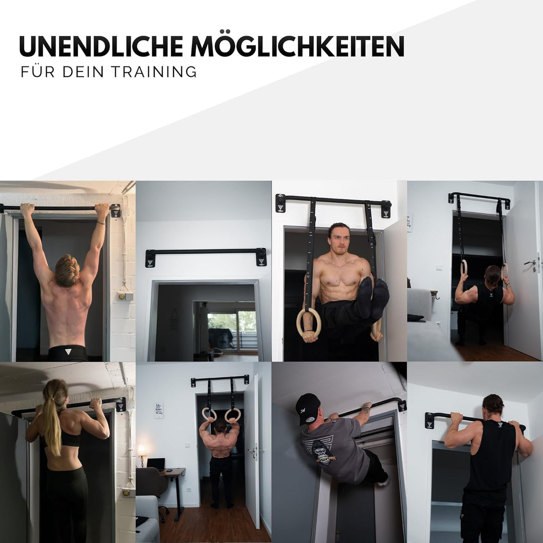 GORNATION Klimmzugstange zur Wandmontage, Pull-up Bar, Multifunktionale Klimmzugstange mit Rutschfes