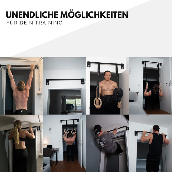 GORNATION Klimmzugstange zur Wandmontage, Pull-up Bar, Multifunktionale Klimmzugstange mit Rutschfes