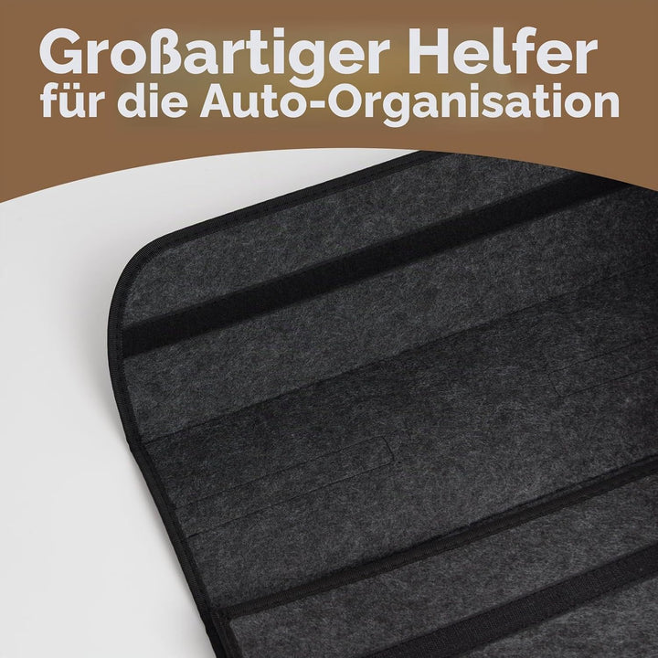 Auto Kofferraum Organizer, 50 * 24 * 17cm Faltbar Kofferraumtasche Rutschfest Filz, Auto Organizer T