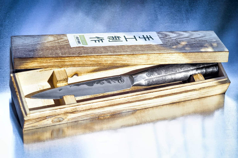 Forged Intense Universalmesser 12cm, handgefertigt, in Holzkiste